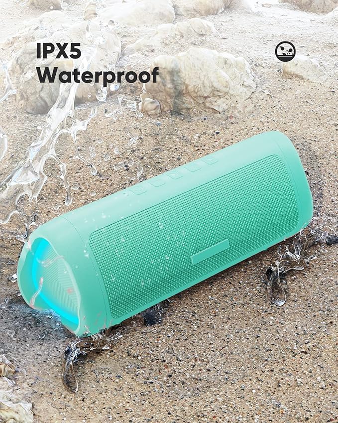 Bluetooth Speaker, 20W HD Sound, Portable Wireless, IPX5 Waterproof, Up to 24H Playtime, TWS, for Home/Party/Outdoor/Camping/Beach Essentials, Birthday Gift for Fathers Day Men Dad Husband (Teal)