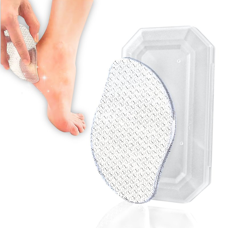 Nano Glass Foot File Callus Remover – Gentle Pedicure Tool for Hard Skin, Cracked Heels & Dead Skin – Reusable Heel Scrubber with Protective Case for Smooth Feet