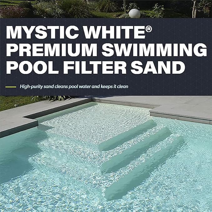U.S. Silica 2 Pack Mystic White II Sand for Above Ground and Inground Pool Filter Pumps, 50 Lb - Accessories and Supplies for Swimming Pool System Cleaning and Maintenance
