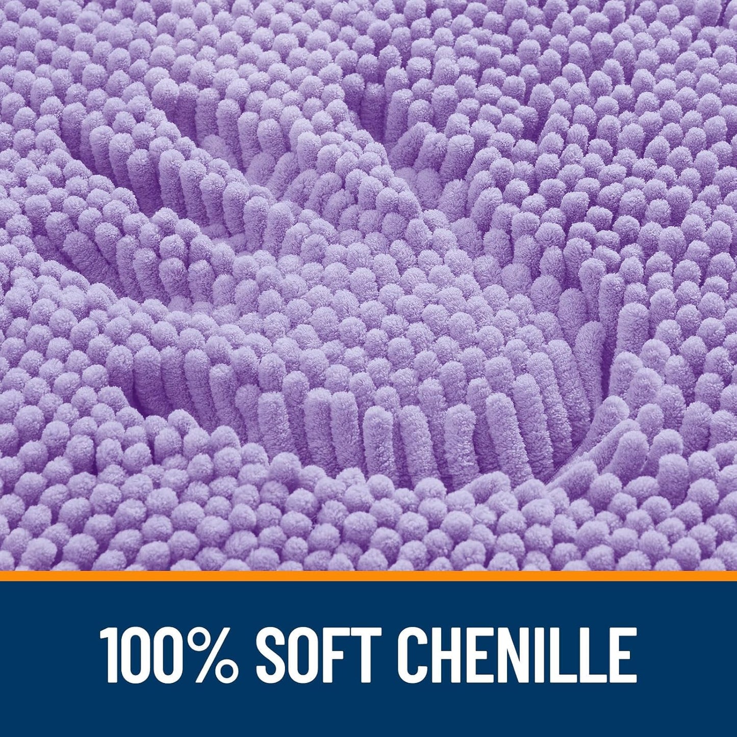 OLANLY Bathroom Runner Rugs - Soft Absorbent Chenille with Rubber Backing | Quick Dry, Machine Washable, Lavender 47x20