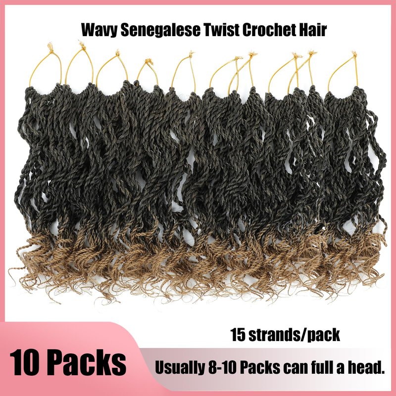 Feather Crochet Hair Deep wave for Black Women 12 Inch 10 Strands Pre-Separated Knotless Synthetic Feather Crochet Hair Bundles Miracle Knots Invisible Crochet Extensions Braids #T27
