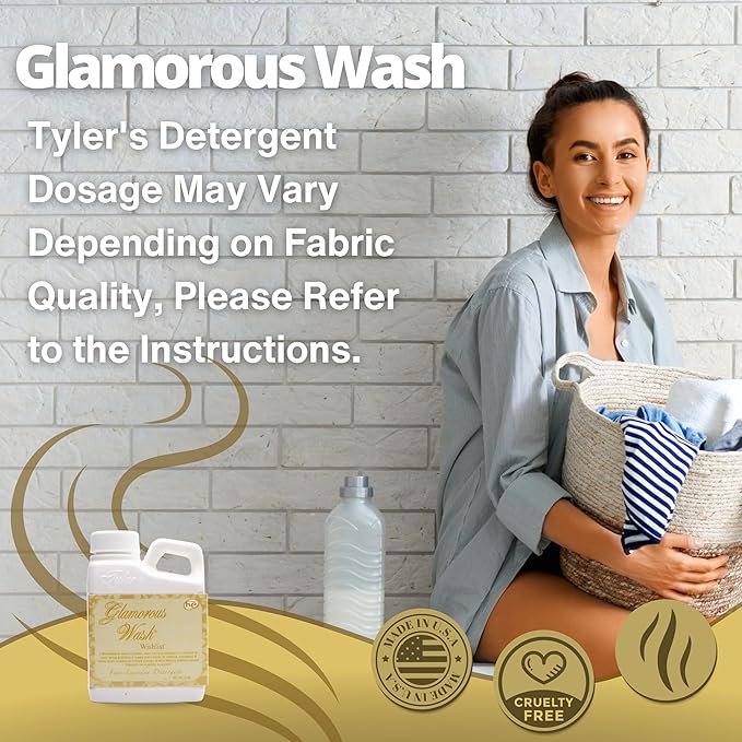 Worldwide Nutrition Bundle: Tyler Glamorous Wash Wishlist Scent Fine Laundry Liquid Detergent - Hand and Machine Washable - 4 oz, 112-gram Container and Multi-Purpose Key Chain