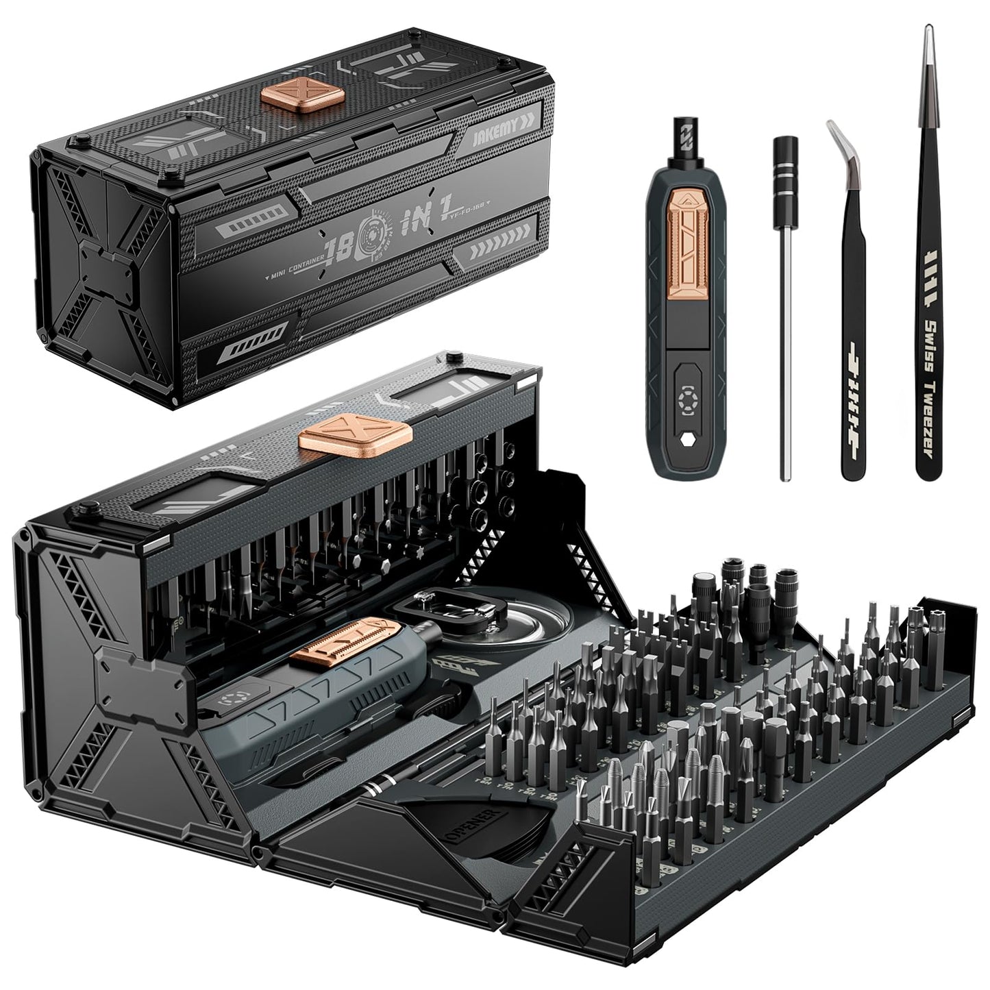 Mini Precision Screwdriver Set,JAKEMY 180 in 1 Laptop Screwdriver Repair Tool Kit,Magnetic Multi-Bit Tiny Screwdriver Bit Kit for DIY,Computer,PS5,Xbox,RC Car,Jewelers,Glasses,Watch,Home