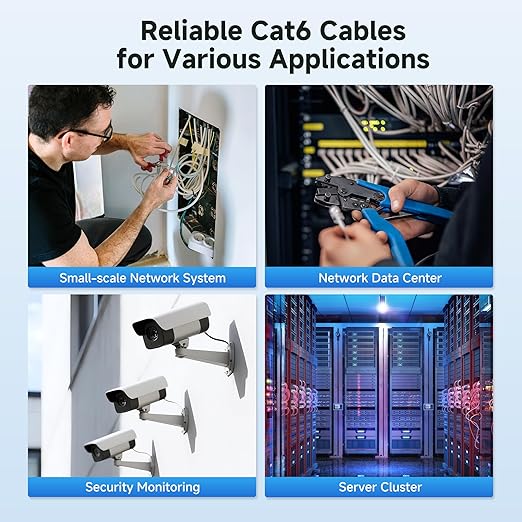 Cable Matters [UL Listed] 10Gbps in-Wall Riser Rated (CMR) 23AWG Bare Copper Cat6 Ethernet Cable - 500ft, Solid, UTP Cat 6 Ethernet Cable Spool, Cat 6 Cord Bulk, Blue