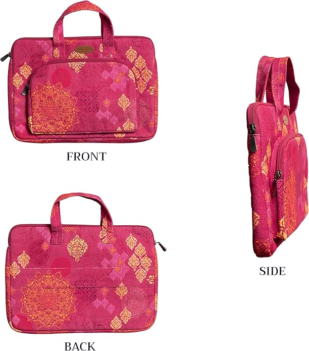 Maison d'Hermine Laptop Bag with Pocket Upto 15.5 inch Stain and Water Repellent Cotton Canvas Spring Summer (Versailles)