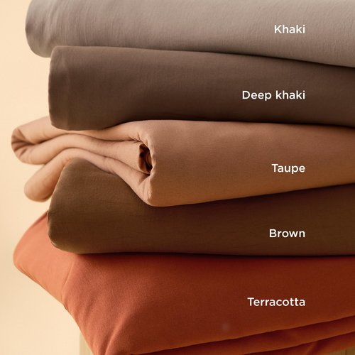 Bedsure Coffee Duvet Cover King Size - 3 Pieces Prewashed Cotton-Like Extra Soft Bedding Set, Includes 1 Duvet Cover 104x90 Inches with Zipper Closure & 2 Pillow Shams, Comforter Not Included