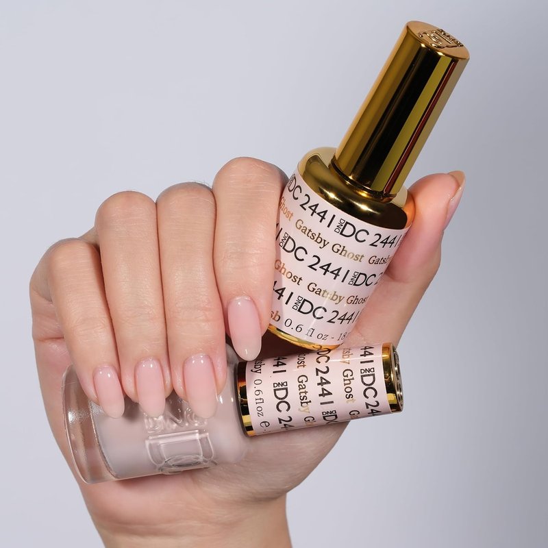 DND DC Gel Polish Set - Sheer UV Gel & Air Dry Nail Lacquer Duo | 0.5 Fl Oz Each