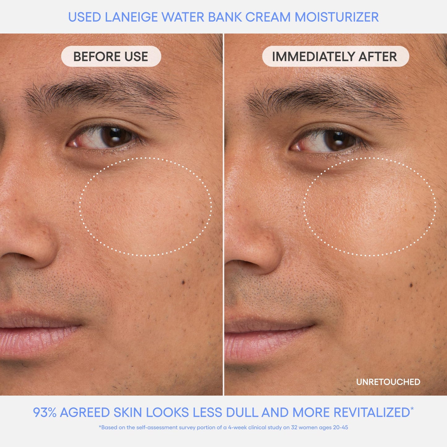 LANEIGE Water Bank Blue Hyaluronic Acid Cream Daily Face Moisturizer: Hydrating Korean Lightweight Face Cream with Ceramides & Squalane for Lasting Deep Hydration & Skin Barrier Support, Refill
