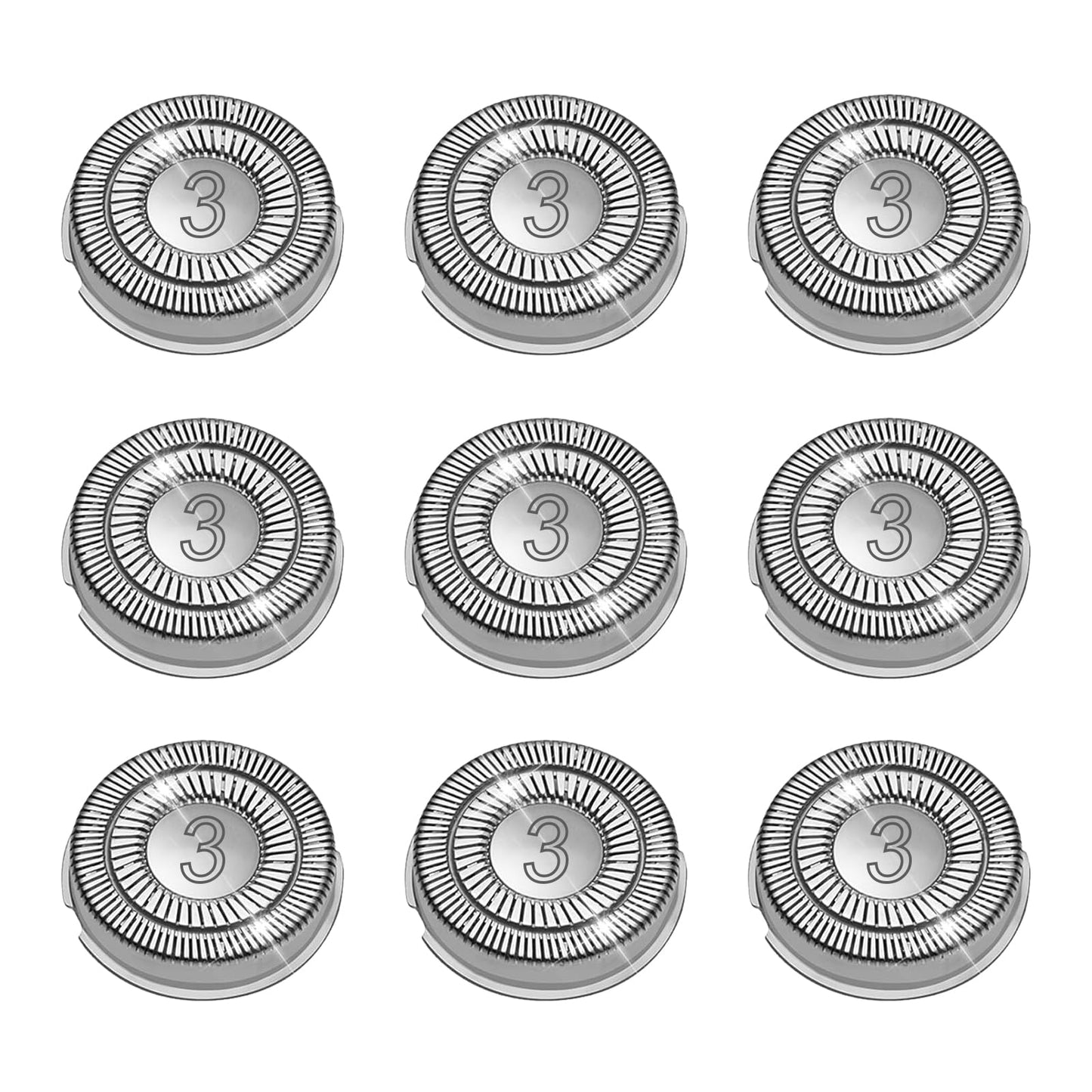 9 Pack SH30 Replacement Head Compatible with Philips Norelco Series 3000,2000,1000 and S738， Upgraded SH30 Compatibility Double blades for norelco 1000 replacement heads
