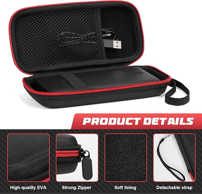 SnawikiBag Charger Battery Pack Case Compatible with Anker 313/325/523/525/324 Power Bank,Fit for NIU 10000mAH Portable Charger(Black,Case Only)