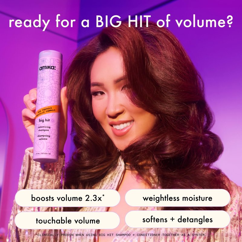 amika big hit volumizing shampoo, 1000ml