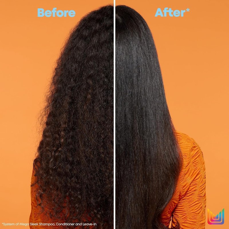 Matrix Mega Sleek Shampoo and Conditioner Set | Smoothing, Anti-Frizz, Detangling | For Dry, Damaged & Frizzy Hair | Nourishes with Shea Butter | Vegan
