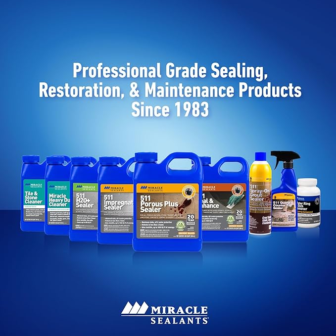 Miracle Sealants Heavy-Duty Acidic Cleaner for Tile & Stone, Grout Haze, Rust Stain & Efflorescence Remover, Gallon