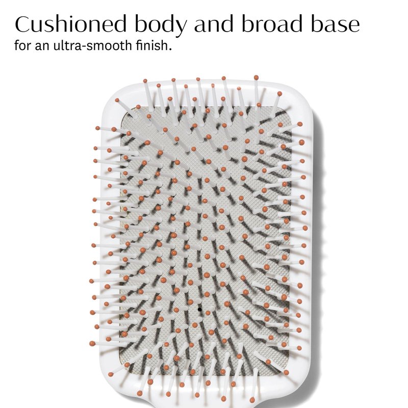 T3 Smooth Paddle Brush | Cushioned Body and Wide Flat Base for Gentle Styling | Heat Resistant Bristles