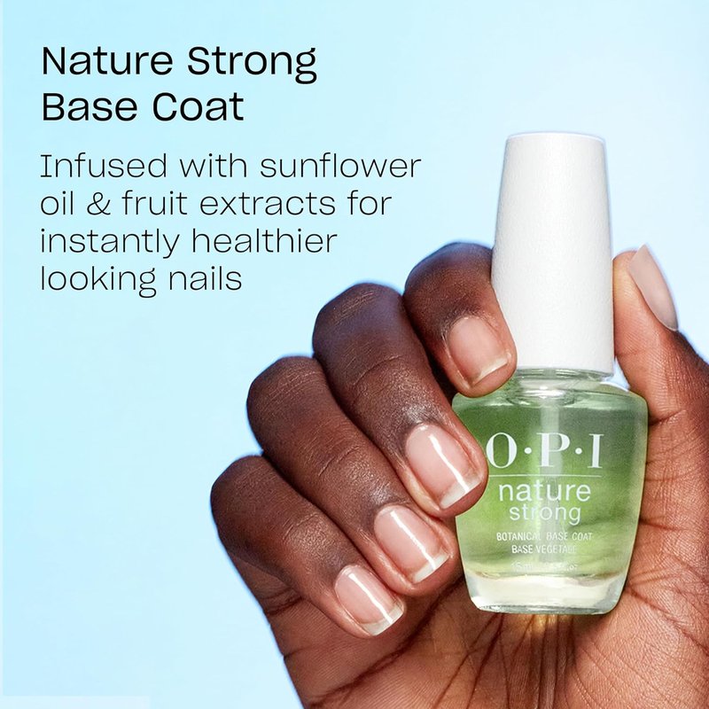 OPI Nature Strong 3-Step Nail Care System - Botanical Base Coat, Top Coat & Vibrant Colors | Eco-Friendly, Vegan & Cruelty-Free