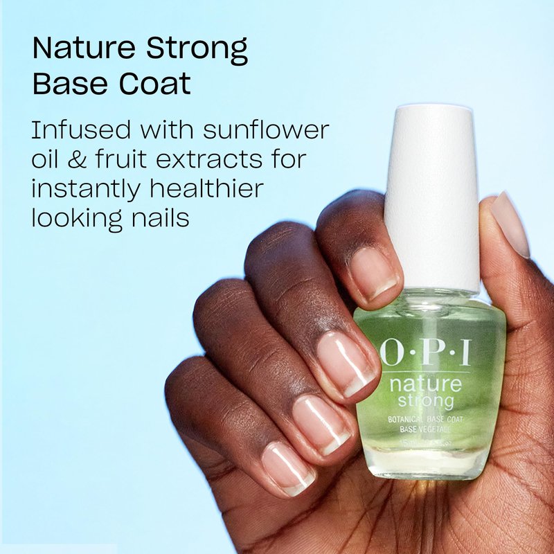 OPI Nature Strong Glowing Places | Sheer Bright Gold Metallic Natural Origin Nail Polish | Plant Based, Vegan, Cruelty Free