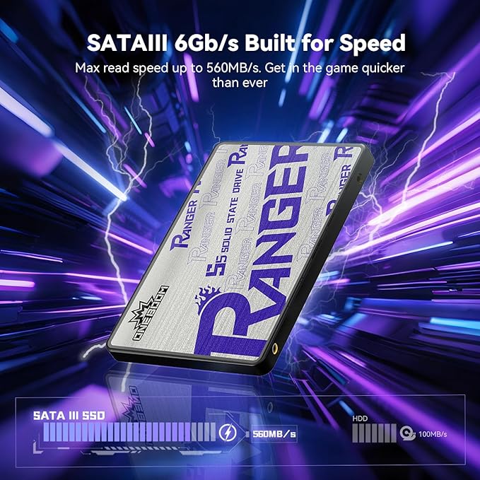 KingSpec OneBoom 4TB Internal SSD 2.5" SATA III – Up to 550MB/s Read, 3D NAND, Ideal for Old PC, Laptop & PS4 Upgrades