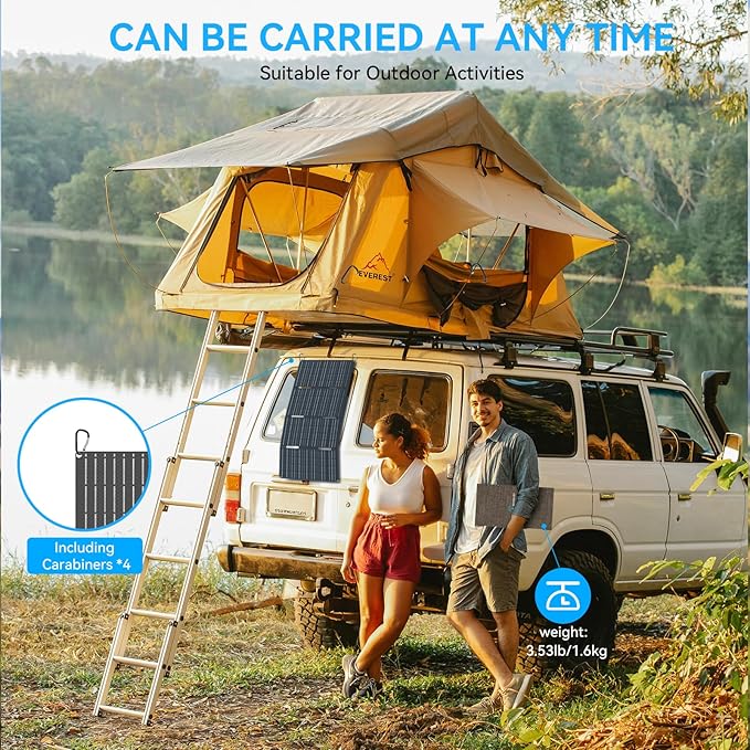 Ecosonique 60W Portable Foldable Solar Panels Charger with USB-C USB-A DC