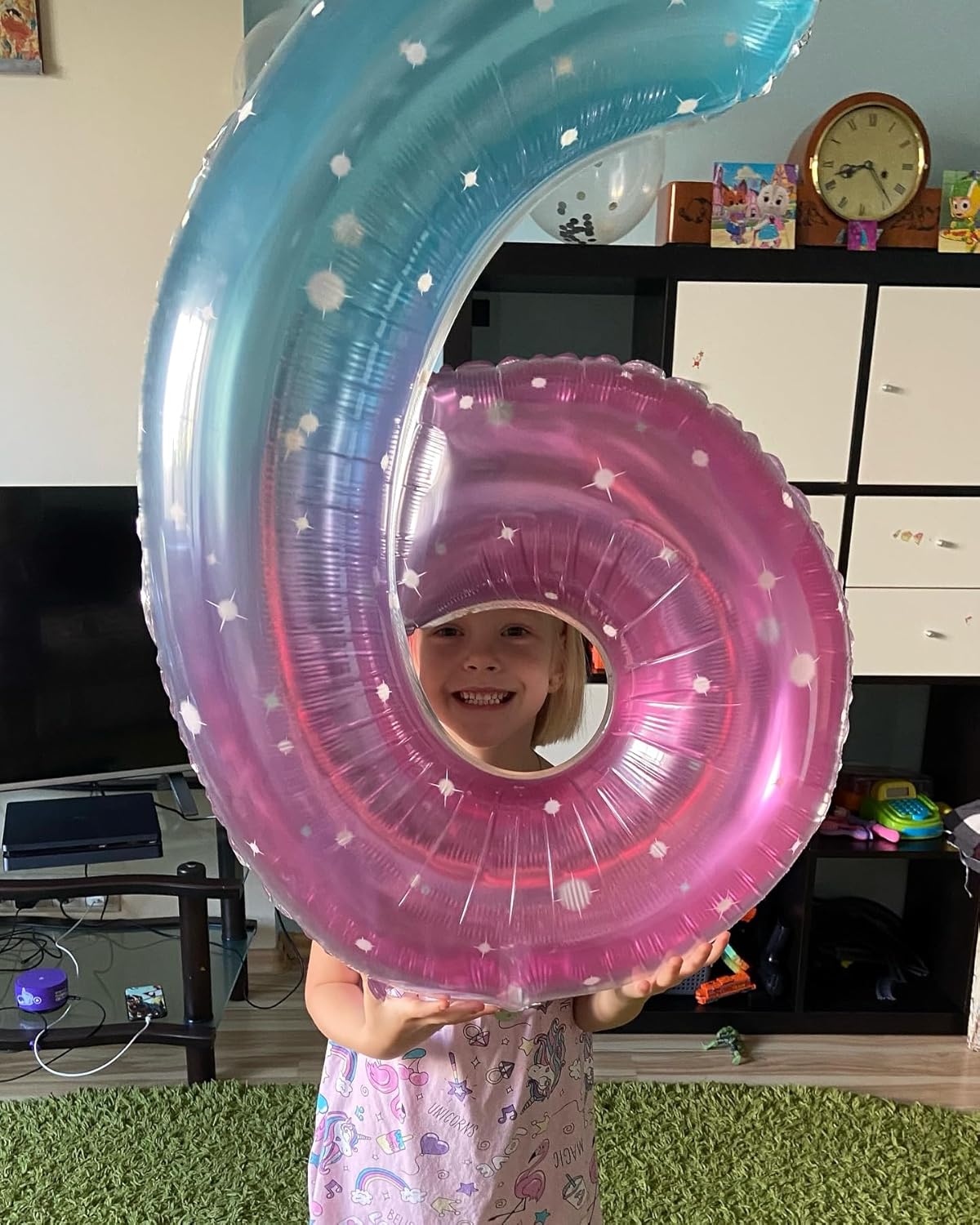 Starry Sky 5 Balloon - 40 Inch Number 5 Birthday Balloon Decorations | Perfect for 5th Birthday Parties
