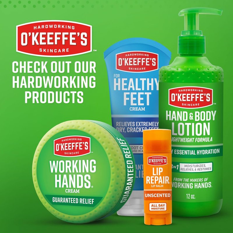 O'Keeffe's Foot Cream for Extremely Cracked Feet - 7 oz Tube | Moisturizing Repair Formula (2 Pack)