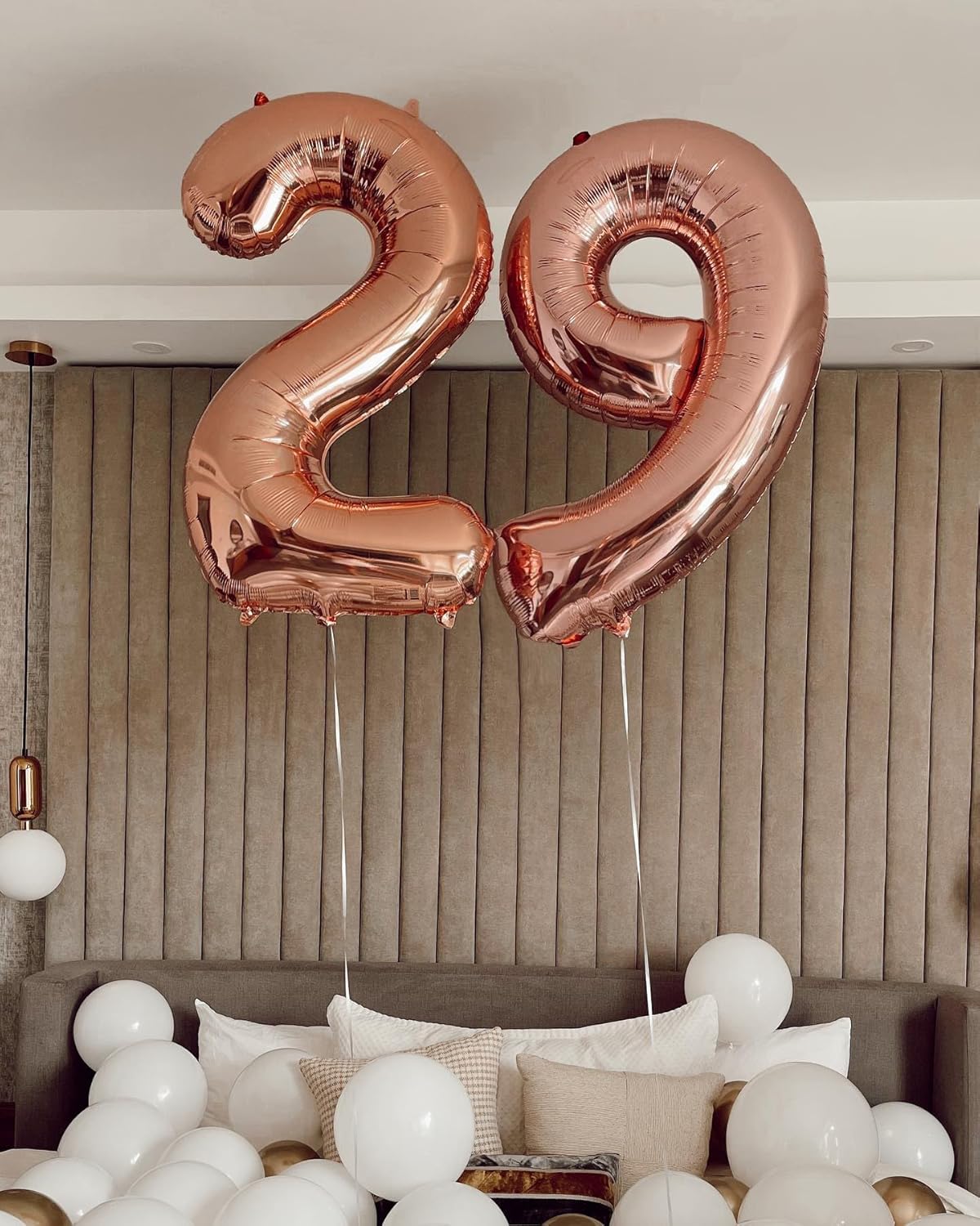 Rose Gold Number 4 Balloon - 40 Inch Giant Foil Balloon for 4th Birthday Party Decorations