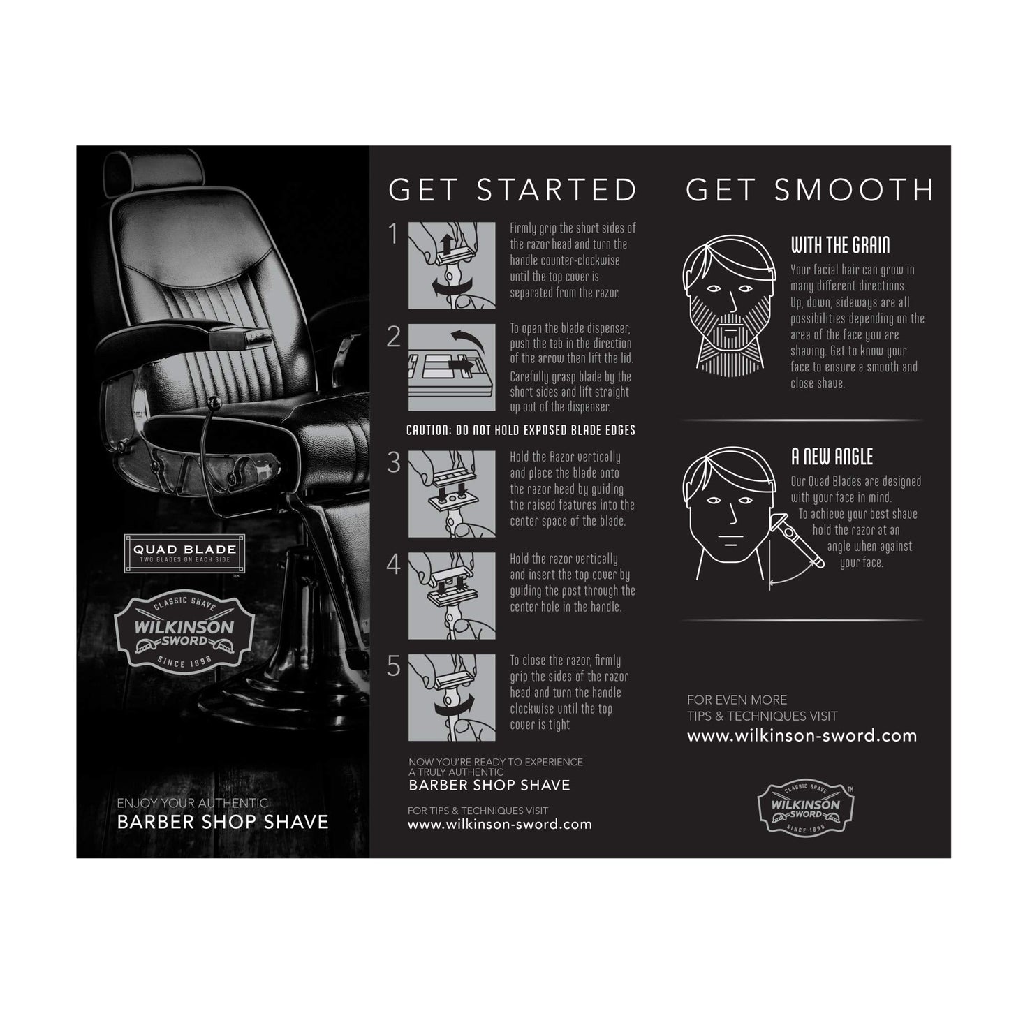 Wilkinson Sword Quad Blade Razor for Men with 5 Quad Blade Razor Refills