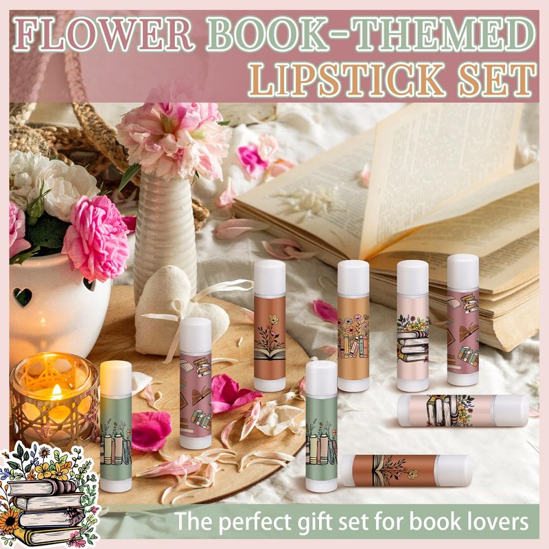 Leelosp 50 Pack Book Club Lovers Gifts Bulk Bookish Lip Balms Party Supplies Reading Accessories Librarian Bookworms Readers Gifts for Women Men Coworker Employee Teachers Students