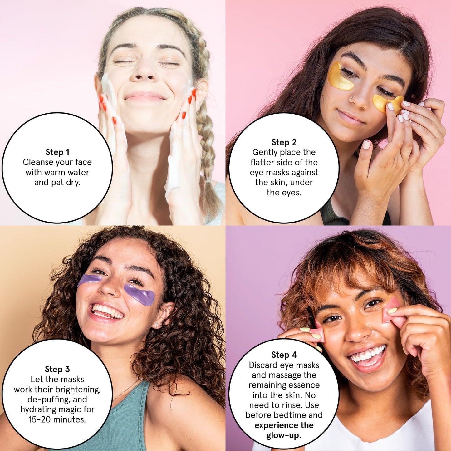 grace & stella Caffeine Under Eye Patches - Awakening Eye Patches for Puffy Eyes and Dark Circles, Under Eye Mask Patches with Niacinamide & Hyaluronic Acid - Teen Girl Gifts, Vegan (Bronze, 24 Pairs)