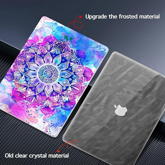 Lepeoac Case for MacBook Pro 16 inch Case 2026-2021 | M5 A3429 A3428 M4 M3 M2 M1 Pro/Max | Protective Hard Shell Laptop Cover with Screen Protector & Keyboard Cover | Mandala