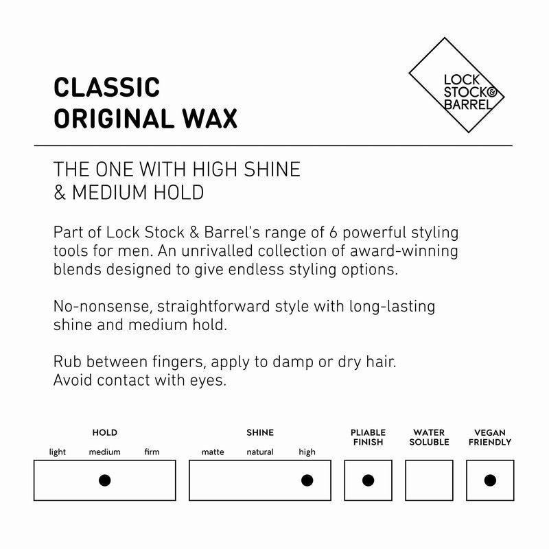 Lock Stock & Barrel Classic Original Wax For Men 100 g