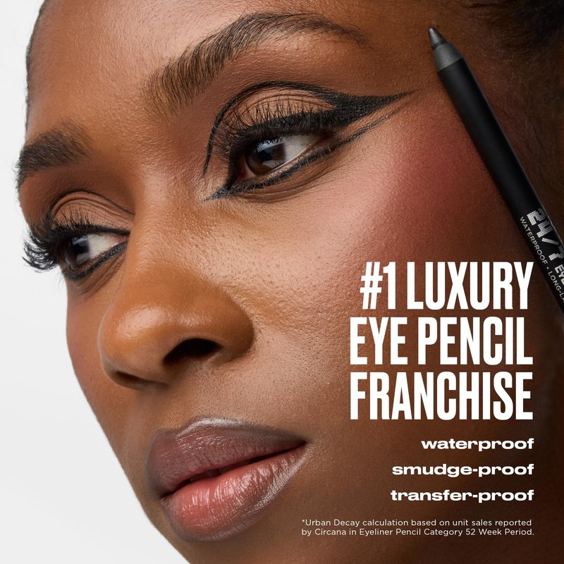 URBAN DECAY 24/7 Glide-On Waterproof Eyeliner Pencil - Smudge-Proof, Long-Lasting, Transfer-Proof, Up to 16HR Wear, Smooth No-Tug Formula, Psychedelic Sister (Bright Purple Shimmer) - 0.04 oz