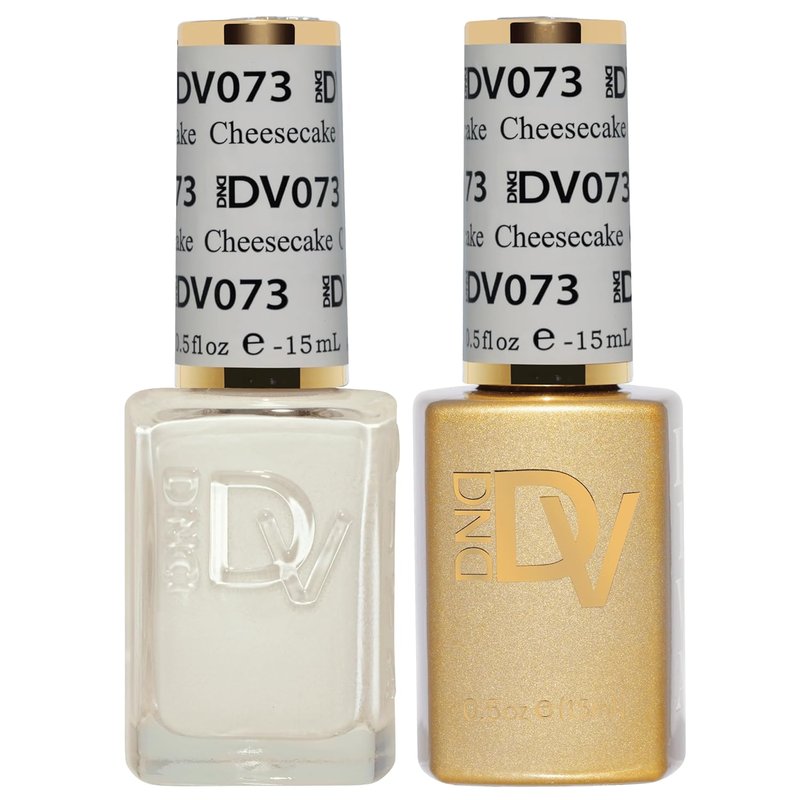 DND Gel Polish Set - Coquette Collection UV/LED Gel & Air Dry Nail Lacquer Duo | 073 Cheesecake, 0.5 Fl Oz