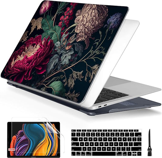 Batianda LumiArt Case for MacBook Air 13" M1 Chip, Renaissance Floral