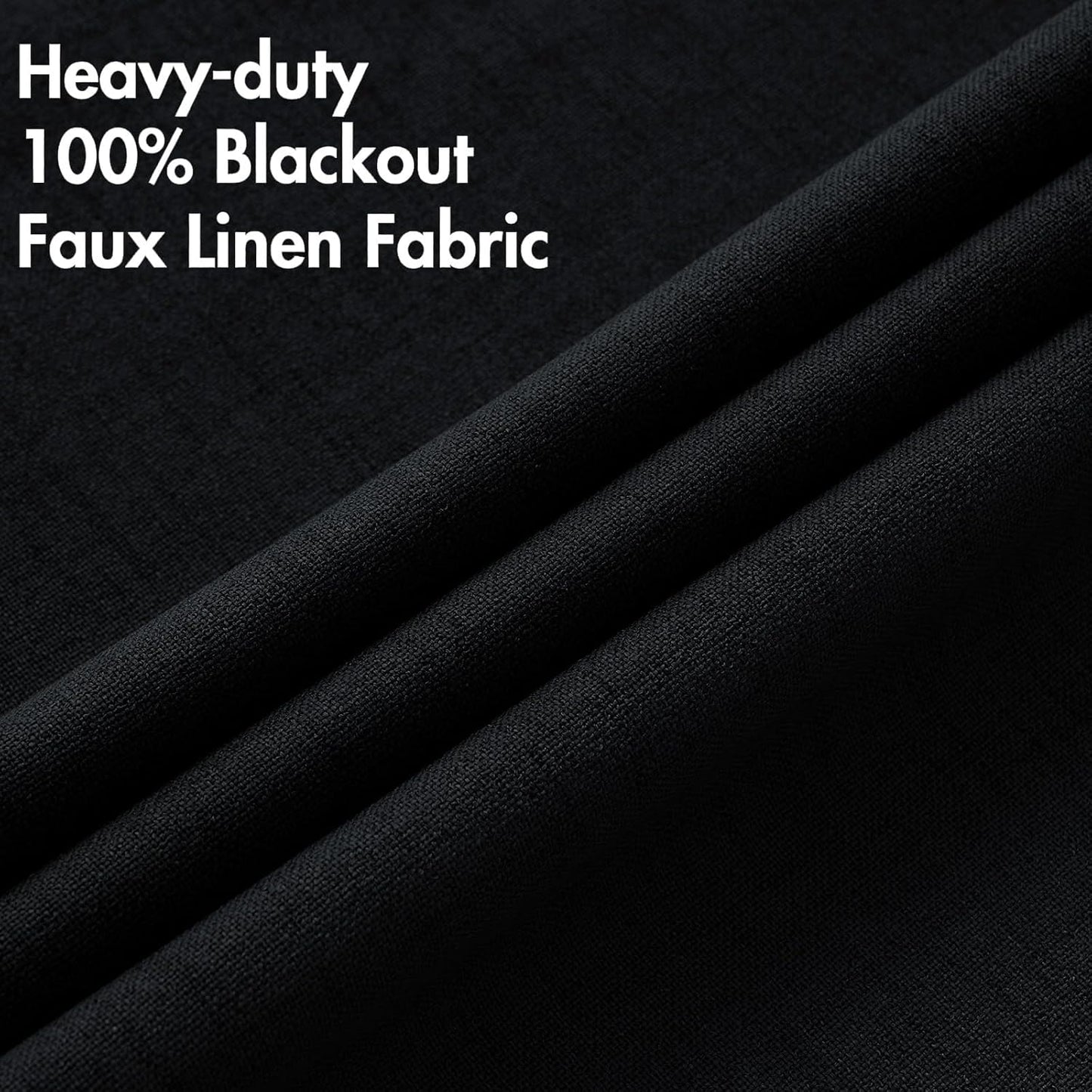 MIULEE Blackout Curtains - 100% Linen Texture Thermal Insulated Drapes | 52x63 Inch (2 Panels)