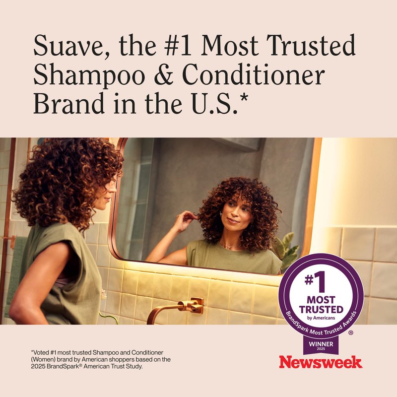 Suave Silk Protein Infusion Sleek & Smooth Conditioner for Dry, Unmanageable Hair, Anti Humidity & 48HR Frizz Control, Enhances Shine & Detangles, 28 FL OZ Pump, 4 Count