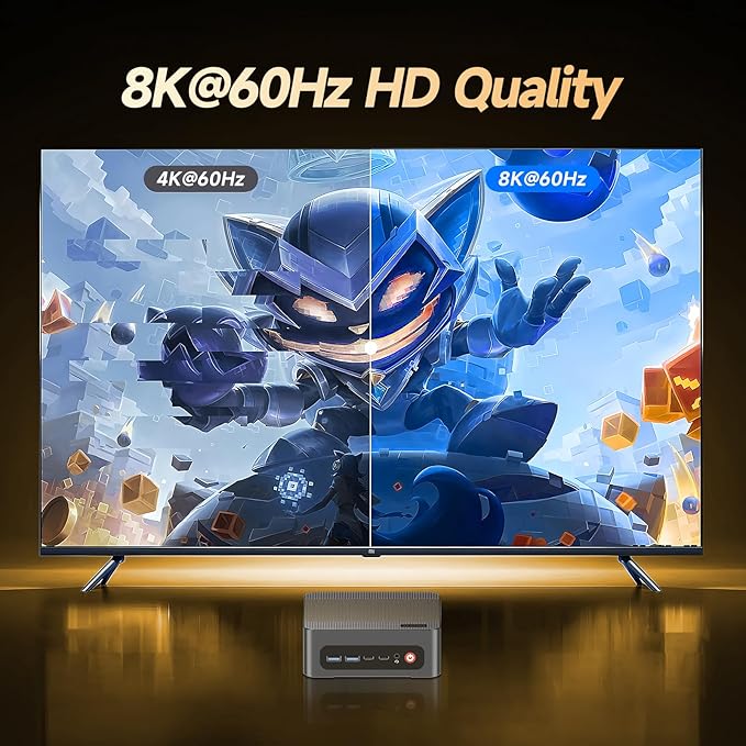 Reatan A6 OCuLink Mini pc Ryzen 7 7840HS Gaming PC,Radeon 780M GPU 32GB RAM DDR5 5600MHz +1TB PCIe4.0 SSD, 8C/16T, 8K Triple Displays (3 Year After-Sale Support)