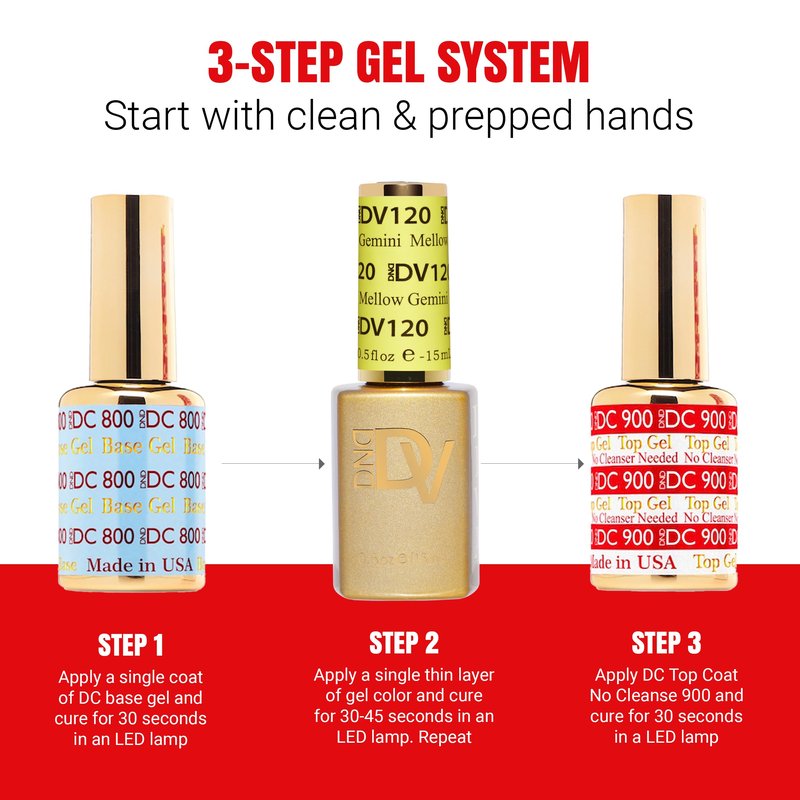 DND Diva Gel Polish Set, Soda Poppin Collection, UV/LED Gel Polish and Air Dry Nail Lacquer, Matching Chip-Free Polish Duo, 134 Bubblegum Bliss, 0.5 Fl Oz