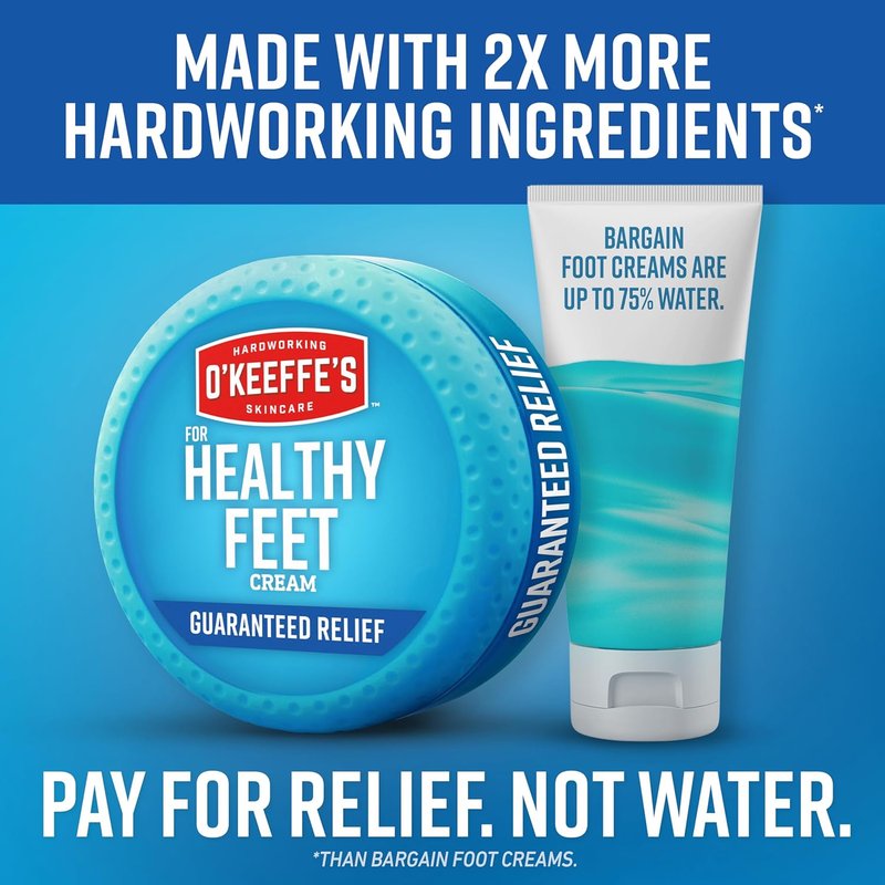 O'Keeffe's Foot Cream for Healthy Feet - 3.2 oz Jar | Repair Extremely Cracked, Dry Skin