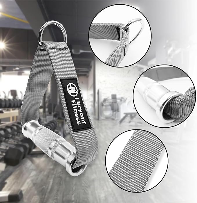 J Bryant Cable Machine Handles Attachment for Pulley Machine Heavy Duty Metal D Handle Aluminum Alloy Handle Grips Durable Workout Handles Pulley LAT Pulldown System
