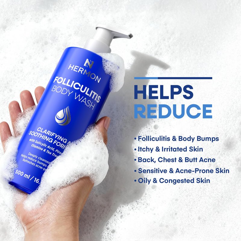 Hermon Folliculitis Body Wash with Tea Tree Oil
