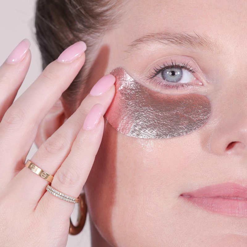 Wander Beauty Baggage Claim - Rose Gold Foil Under Eye Patches For Dark Circles and Puffiness - Under Eye Mask Depuffs & Firms - Brightening Eye Mask for Under Eye Bags (6 Pairs)