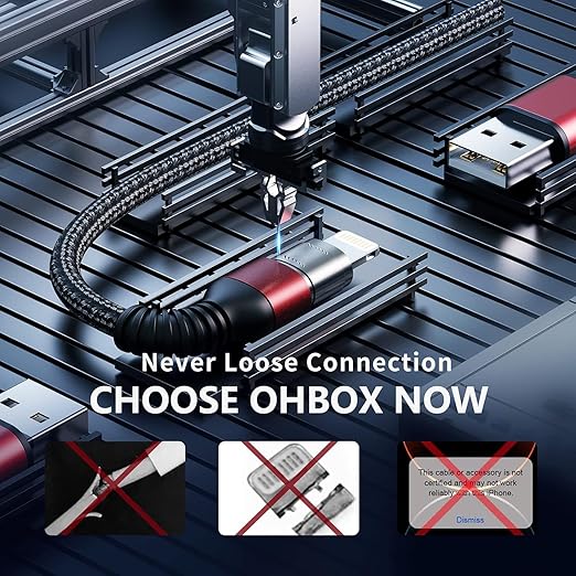 Long iPhone Charger Cable 10FT, 3Pack [Apple MFi Certified] USB-A to Lightning Cable Nylon Braided Fast Charging Cord Compatible with iPhone 14/13/12/11 Pro Max/XR/XS/X/8/7/Plus/6S iPad/iPod/AirPods
