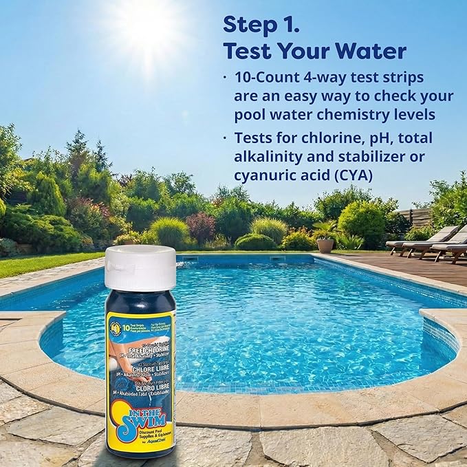 In The Swim Pool Basic Opening Chemical Start Up Kit and Spring Pill - Above Ground and In-Ground Swimming Pools - Up to 7,500