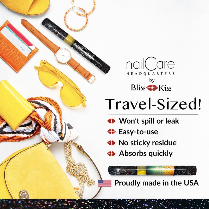 Cuticle Oil Pen for Nails - Nail Strengthener & Growth Serum for Damaged Nails, Hangnails w/Jojoba cuticle oil—Mixed Fragrances - Holographic Glitter Pens 4-Pack