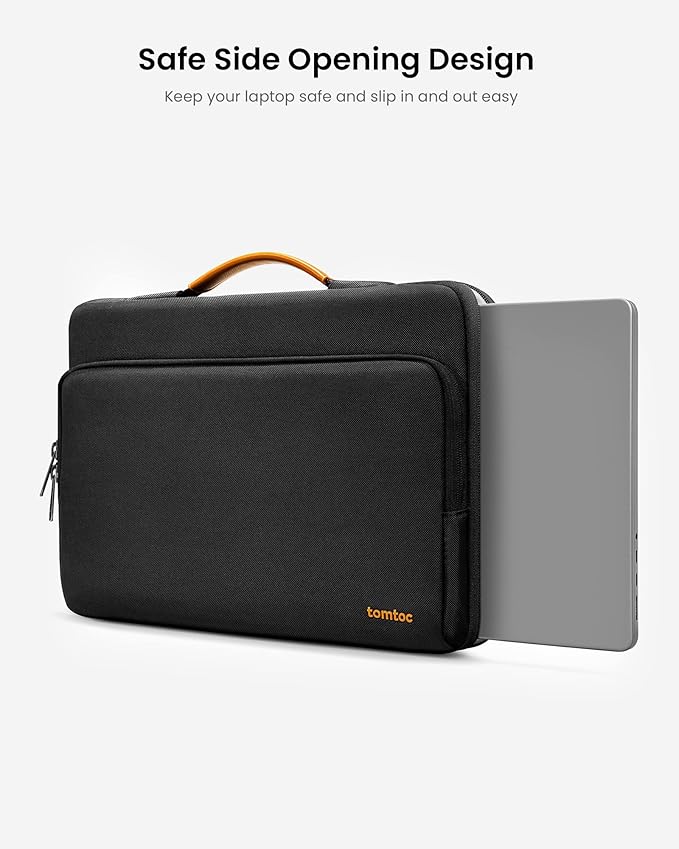 tomtoc 360 Protective Laptop Carrying Case for 2026 16-inch MacBook Pro M5 Pro/Max A3428 A3429, M4/M3/M2/M1 Pro/Max, Water-Resistant Laptop Bag Sleeve with Accessory Pocket for The New Razer Blade 15