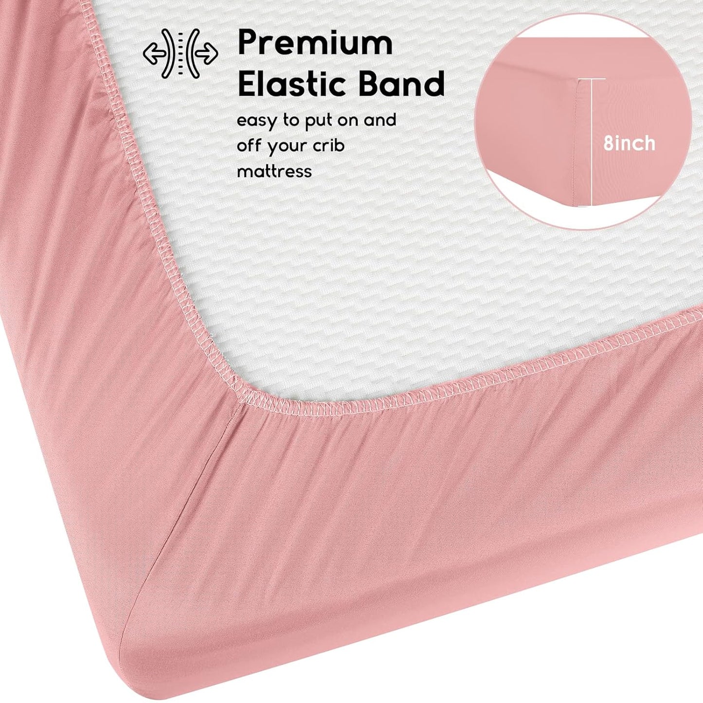Yoofoss Fitted Baby Crib Sheets - Super Soft Microfiber 2-Pack for Standard Crib & Toddler Mattress | 28x52x8in (Arrow)