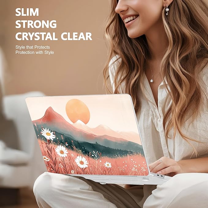 Lepeoac for MacBook Pro 16 inch Case 2019 2020 Release Model A2141, Plastic Hard Shell Cover with Keyboard Cover & Screen Protector for MacBook Pro 16 inch with Touch Bar & Touch ID, Mountains
