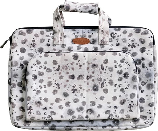 Maison d'Hermine Laptop Bag with Pocket Upto 13.5 inch Stain and Water Repellent Cotton Canvas Spring Summer (Cheeta)