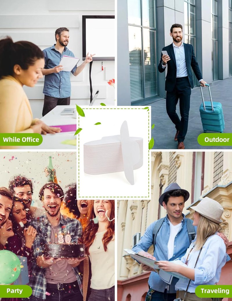 Disposable Collar Protectors - Self-Adhesive Sweat Pads for Shirts | 80 PCS Invisible Neck Liner for All-Day Freshness