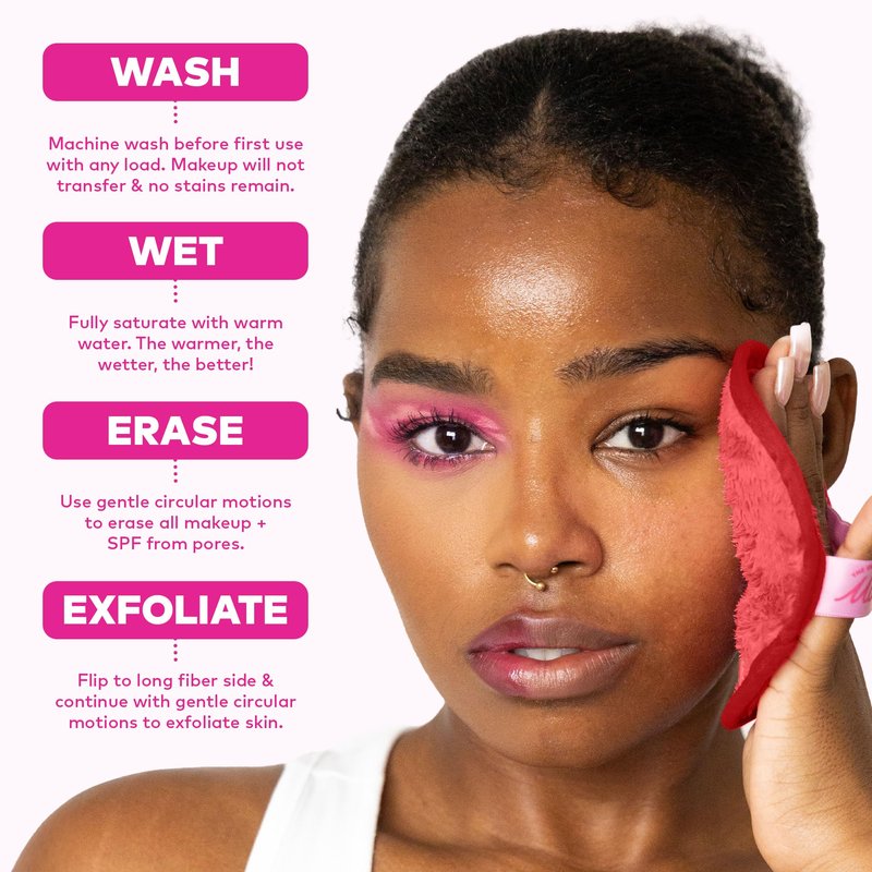 The Original MakeUp Eraser 7-Day Set, Erase All Makeup with Just Water, Including Waterproof Mascara, Eyeliner, Foundation, Lipstick, Sunscreen, and More! Sunset Boulevard, 7ct.